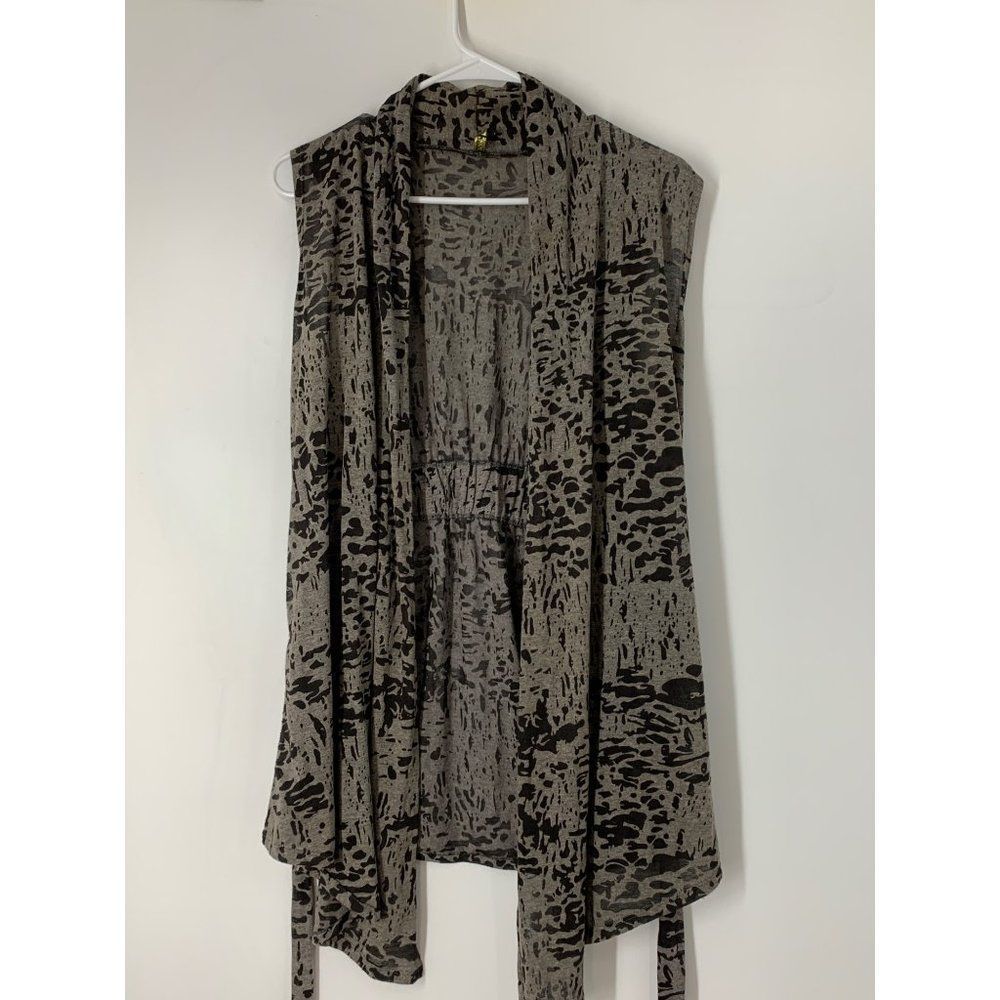 Women’s Michael F cover up drape layer vest Cardi robe XL 5747 Swim